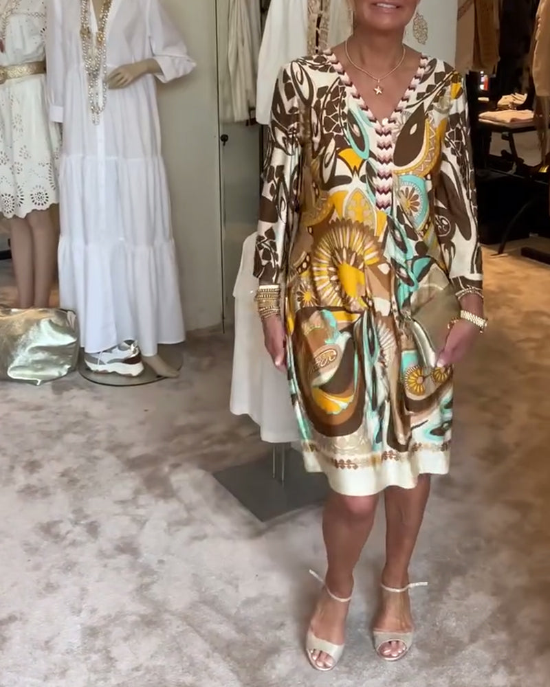 Moonie - Sunburst Printed Dress