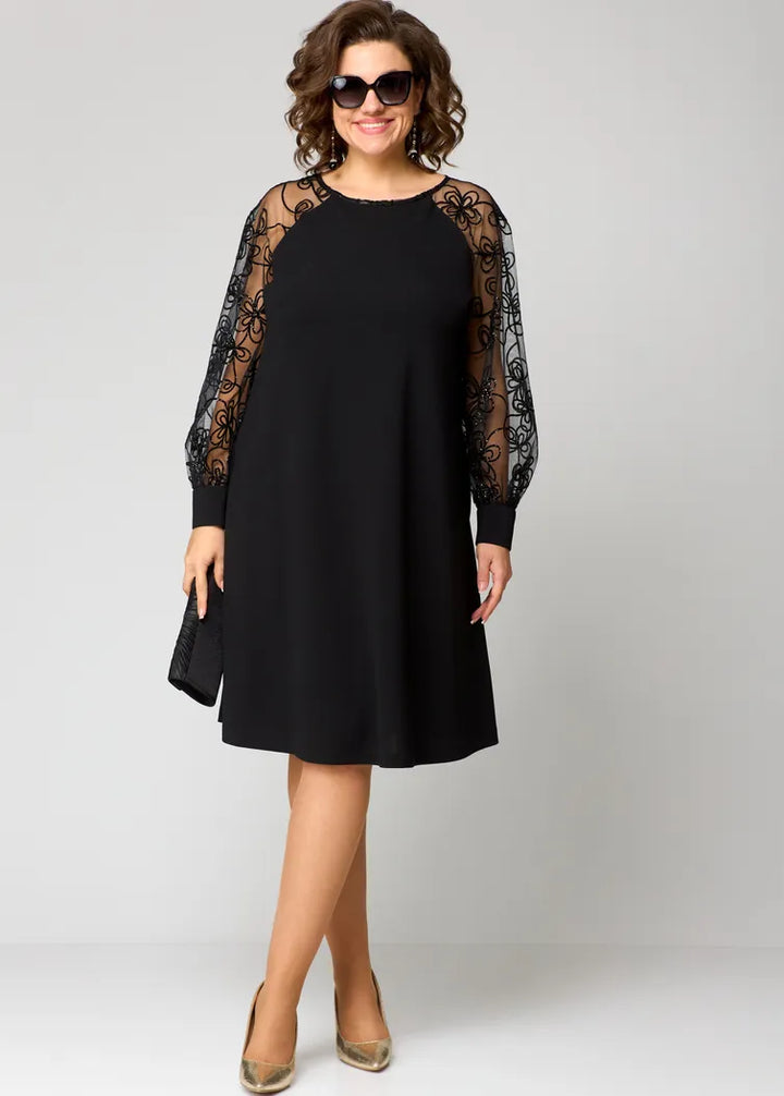 Elara - Dress with Lace Sleeves