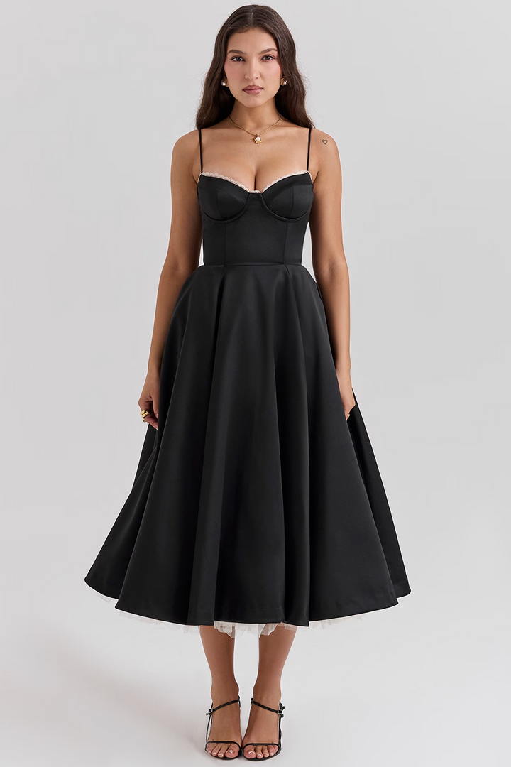 Alina™ | Corset Midi Dress