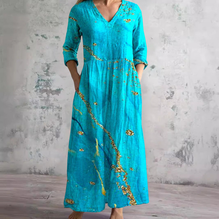 Ivory - Floral Charming Boho Maxi Dress