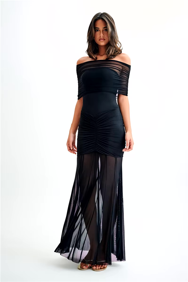Celeste™ | Lush Drape Maxi Dress