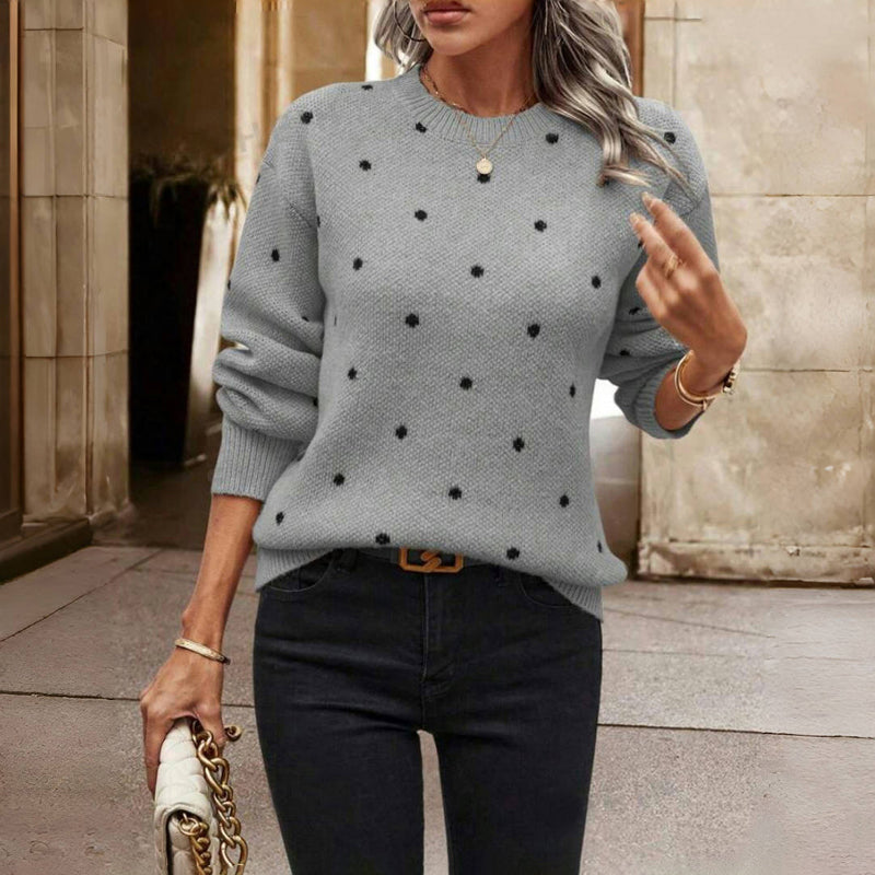 Nina | Polka Dot Knitted Sweater