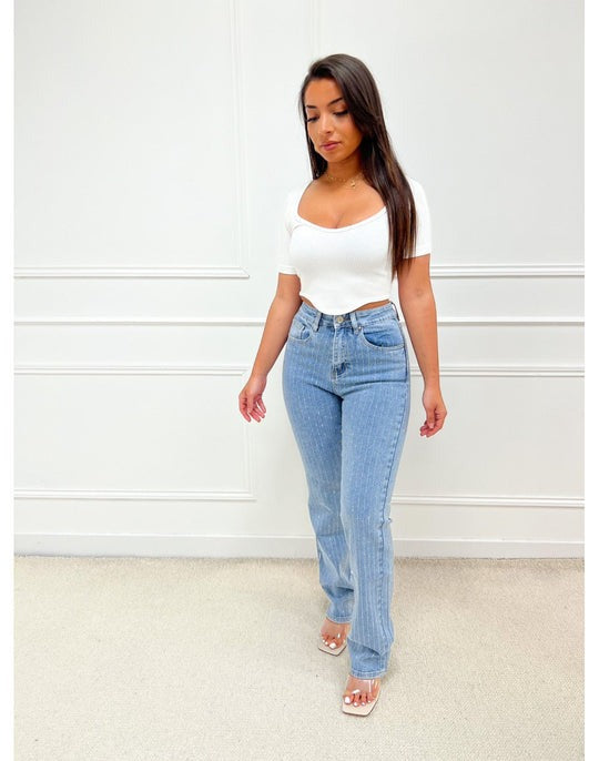 Zelira™ | Rhinestone Jeans