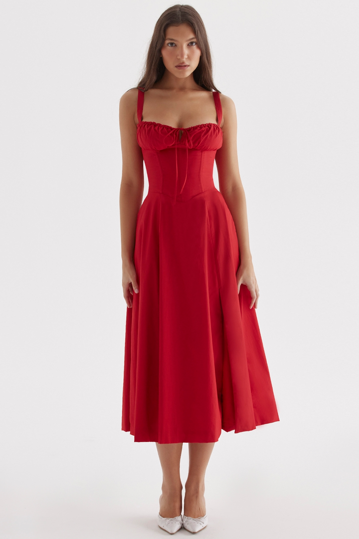 Vivienne™ | Romantic Corset Midi Dress