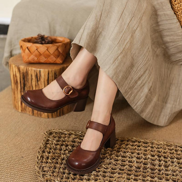 Agnes Leather Mary Janes