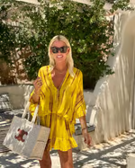 Adalyn - Stylish Mini Dresses with V-Neck and High Waist