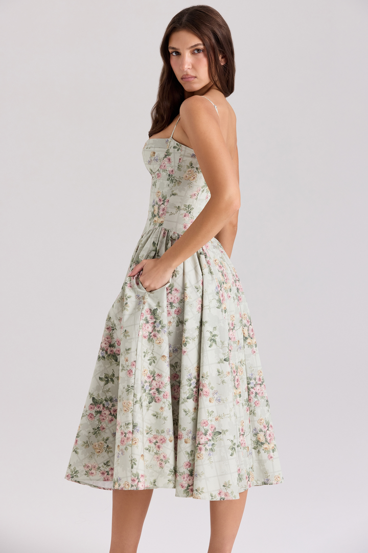 Coralie™ | Floral Boned Dress