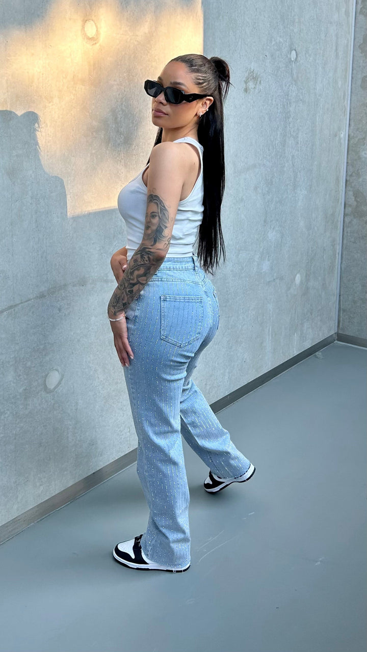 Zelira™ | Rhinestone Jeans