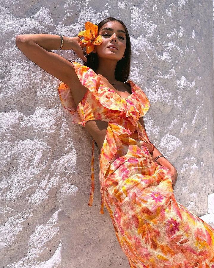 Callie - Sunkissed Cut-Out Maxi Dress