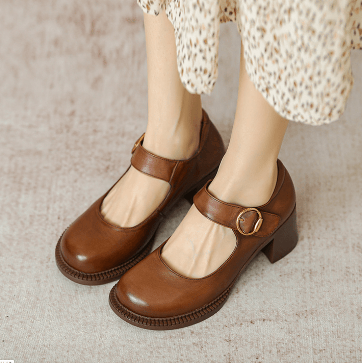 Agnes Leather Mary Janes