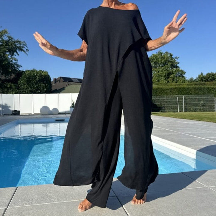 Florance-Off-Shoulder Top and Pants Set