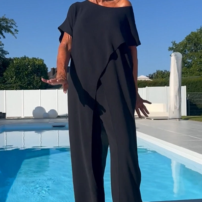 Florance-Off-Shoulder Top and Pants Set