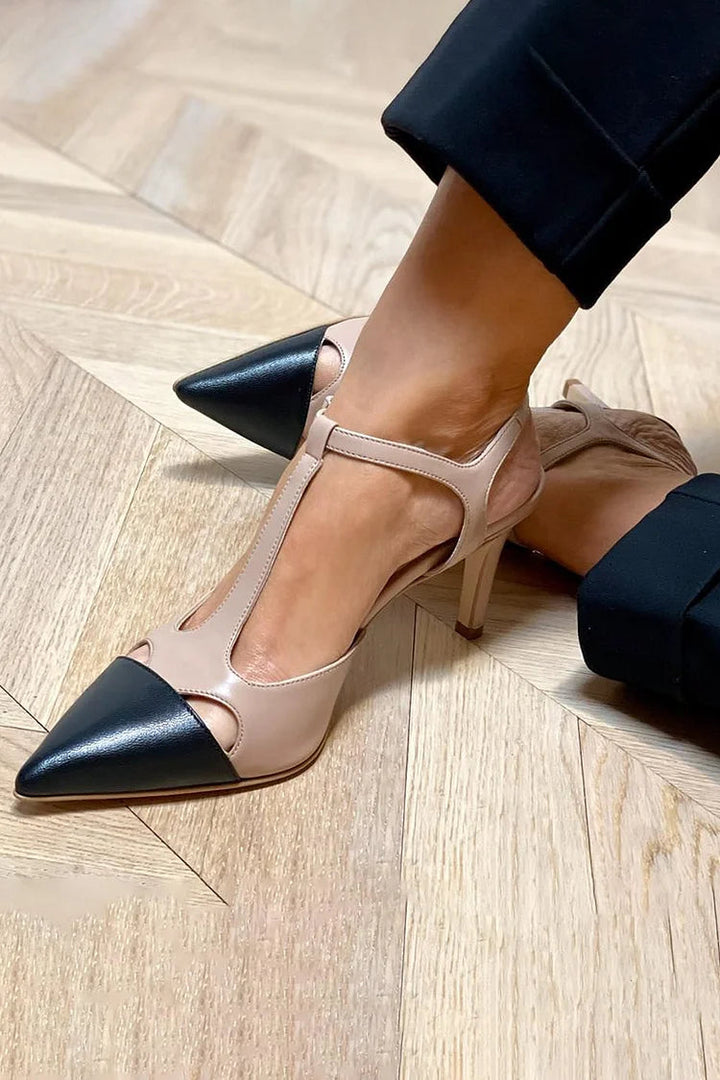 MIRELLA | Elegant Two-tone Bout Point Pump for a Sophisticated Style