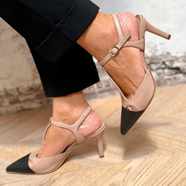 MIRELLA | Elegant Two-tone Bout Point Pump for a Sophisticated Style