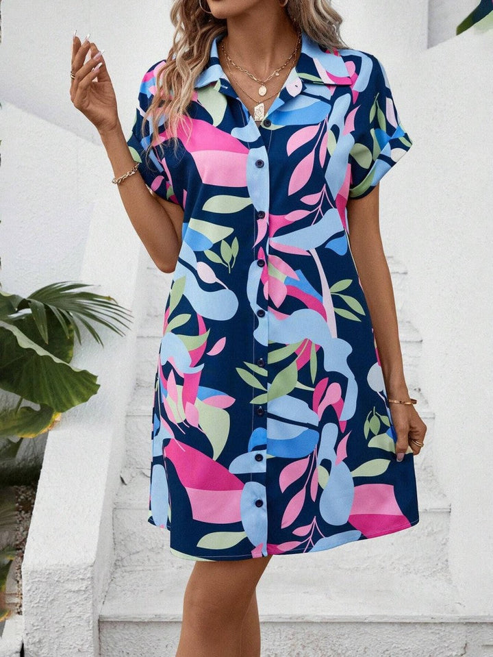 Millie - Effortlessly Elegant Printed Shirt Dress