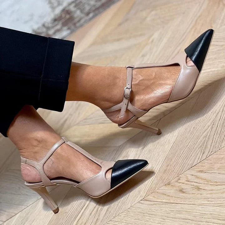 MIRELLA | Elegant Two-tone Bout Point Pump for a Sophisticated Style