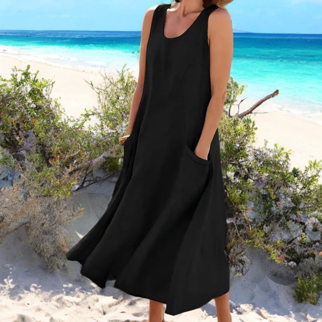 Morgan™ | Sleeveless Flowy Pocket Dress
