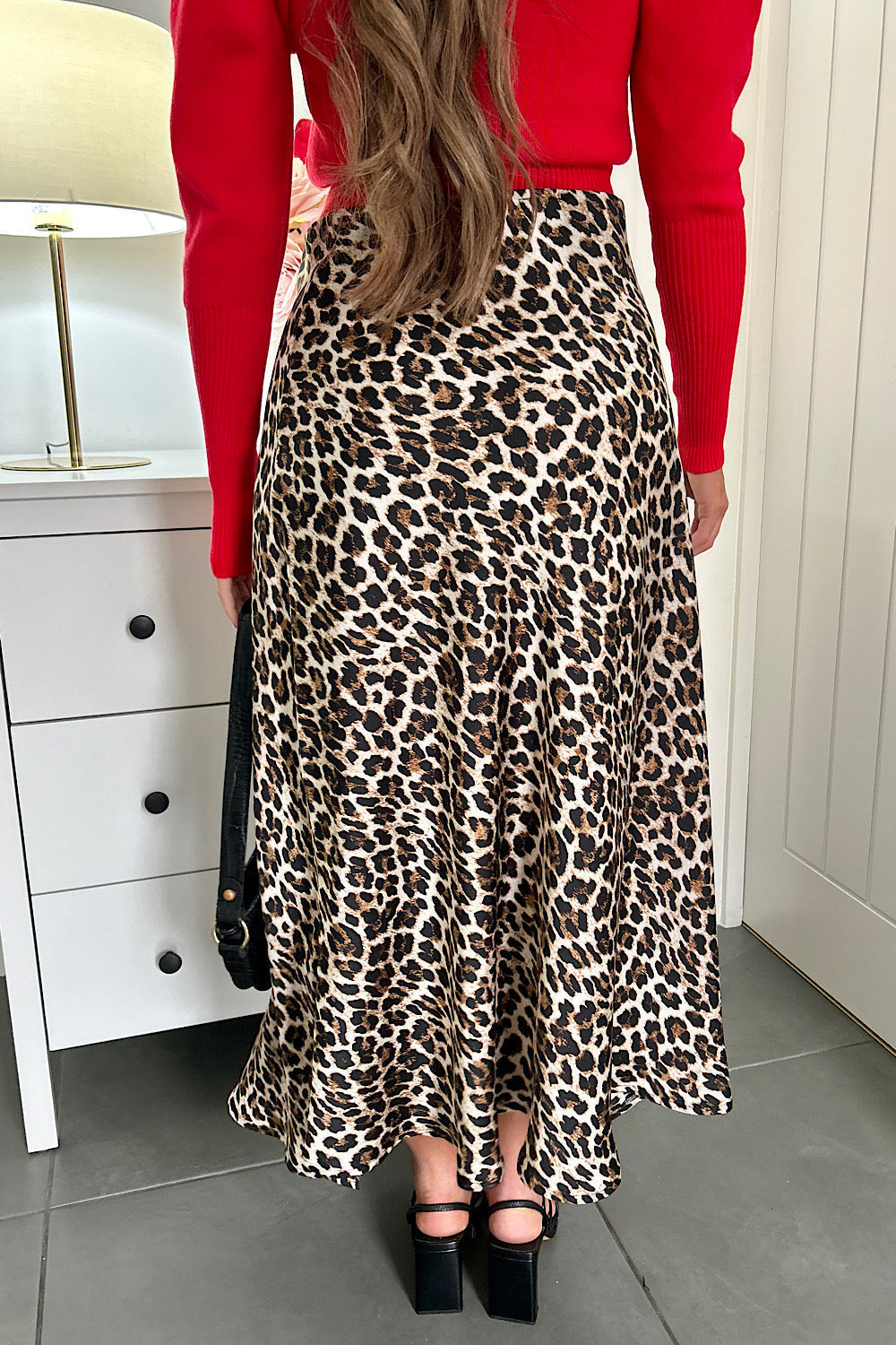 Loriza™ | Brown Leopard Print Skirt