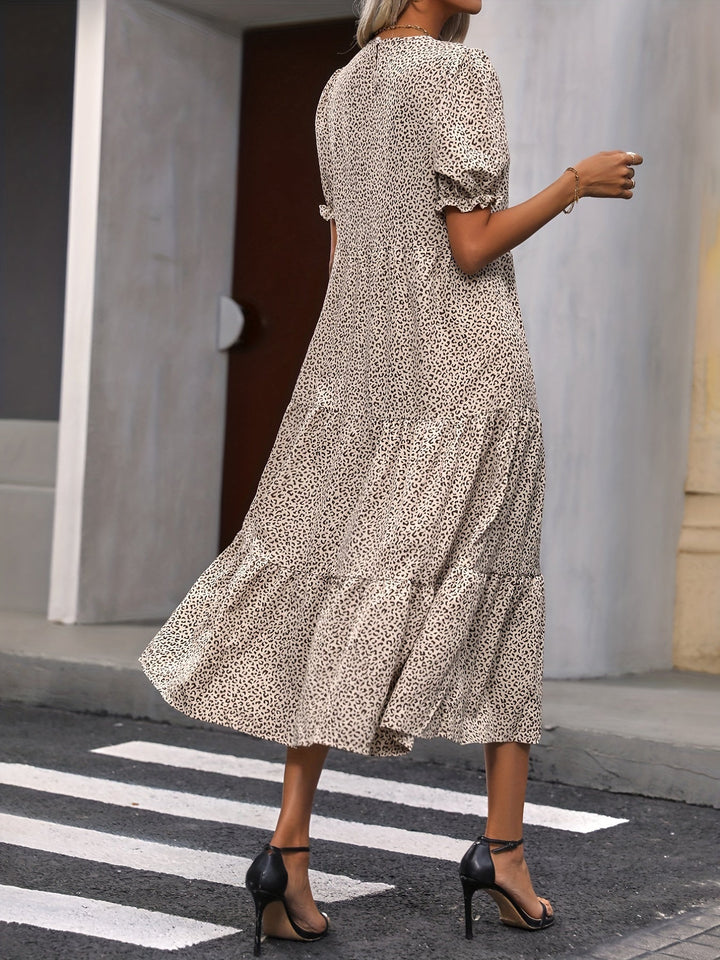 Raiza - Tiered Puff Sleeve Dress