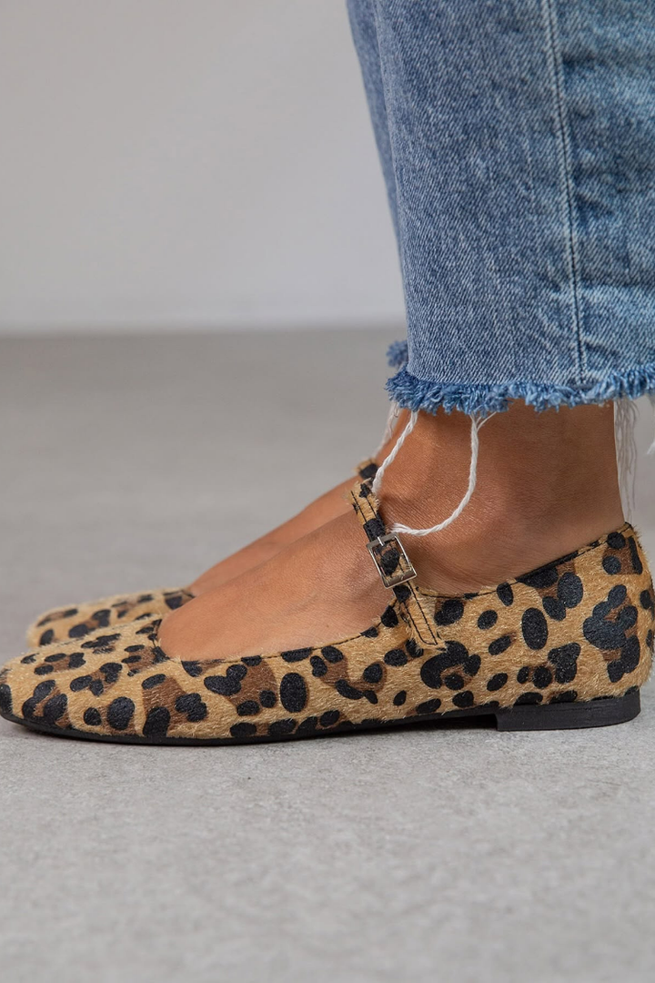 MILA Mary Jane Animalier Ballerinas – Style Élegant et Tendance