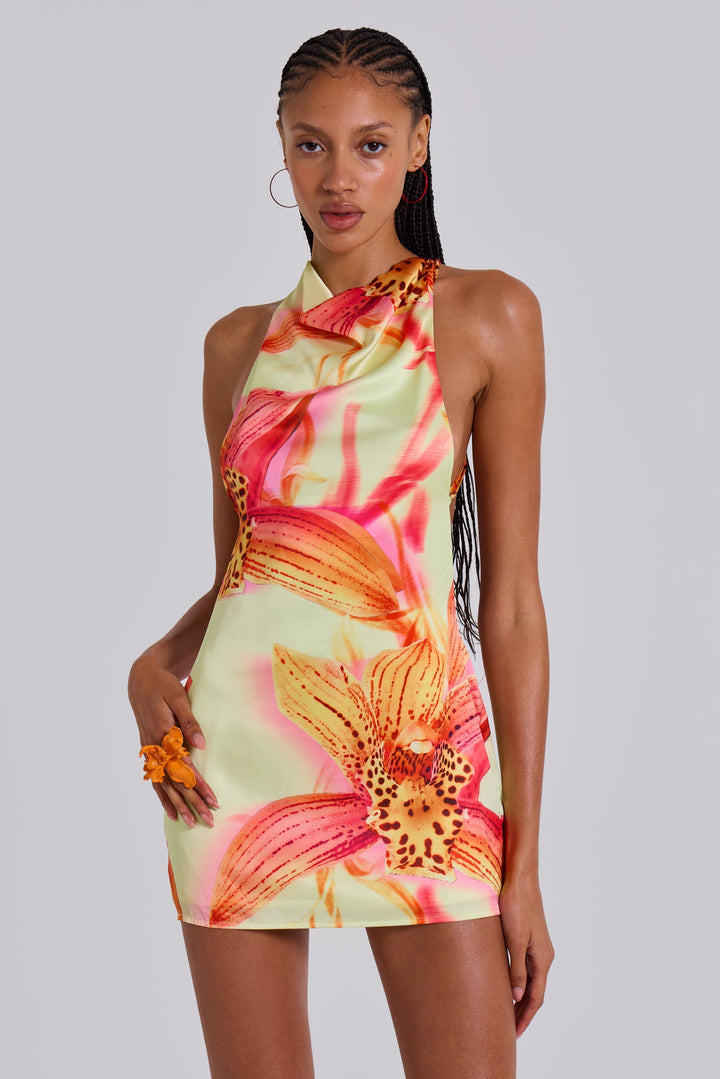 Lana™ | Tropical Halter Mini Dress