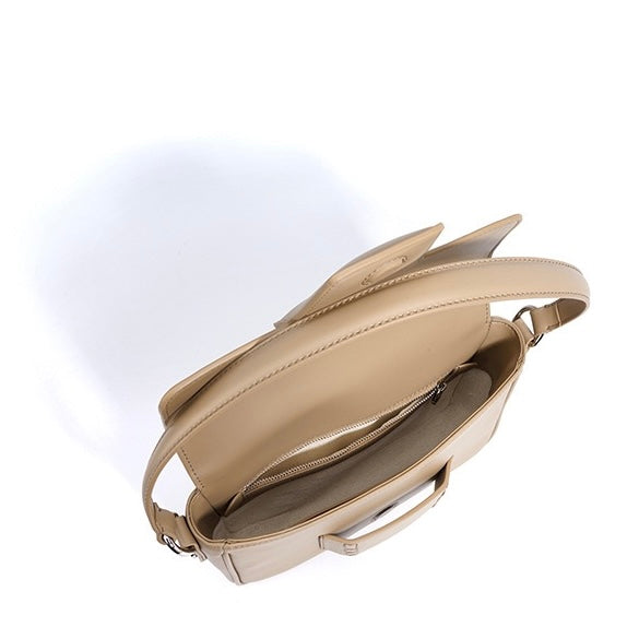 Women’s Genuine Leather Small Square Shoulder Bag – Minimalist Flap Crossbody