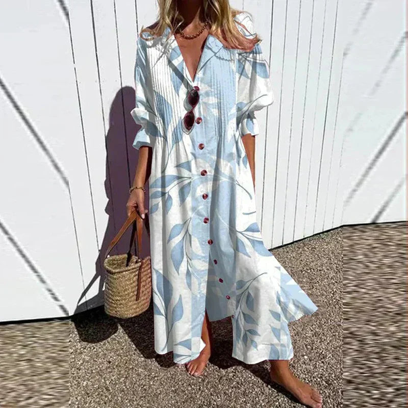Cassidy - Boho Beautiful Maxi Dress with Puff Sleeves