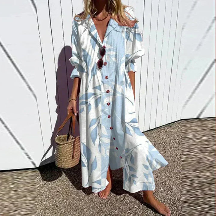 Cassidy - Boho Beautiful Maxi Dress with Puff Sleeves