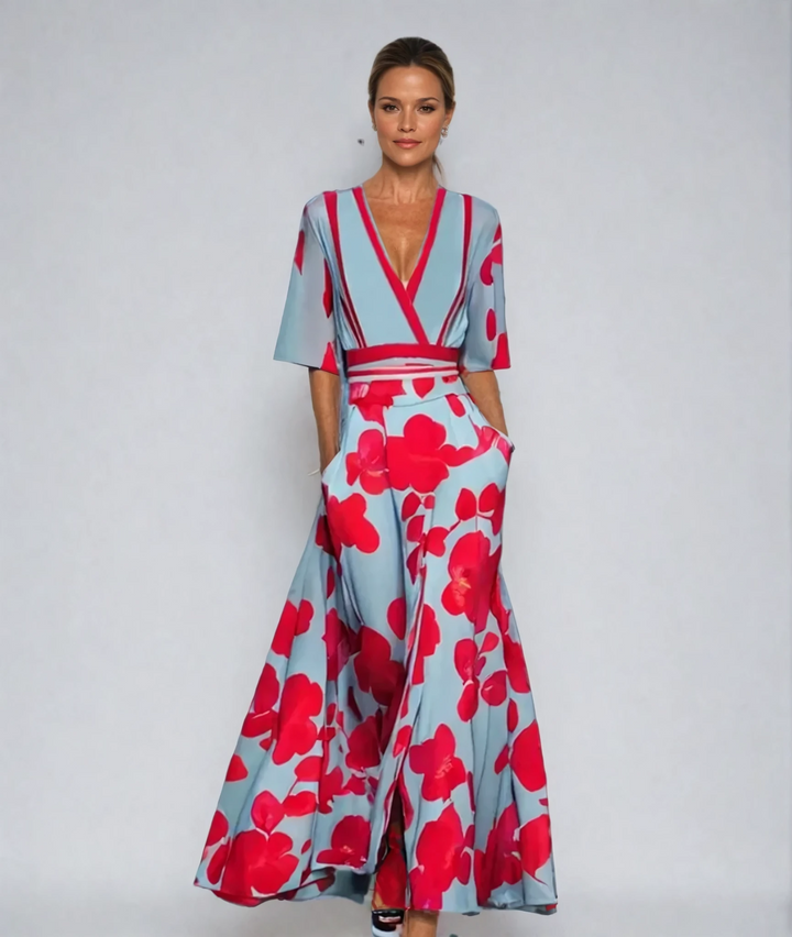 Julia™ | Floral Wrap Maxi Dress