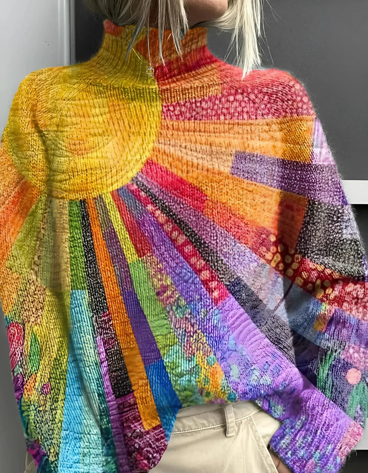 Ada | Colorful and Lively Turtleneck Sweater