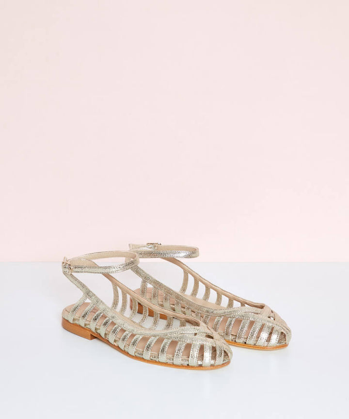 GIADA | Elegant woven ballerina with strap for a sophisticated style