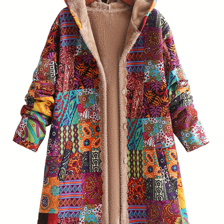Maribel - Patchwork Coat Boho Hooded Winter Jacket