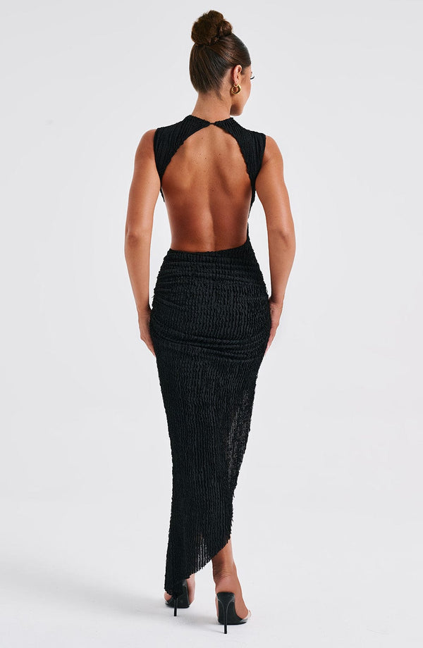 Soraya™ | Textured Asymmetric Midi Dress