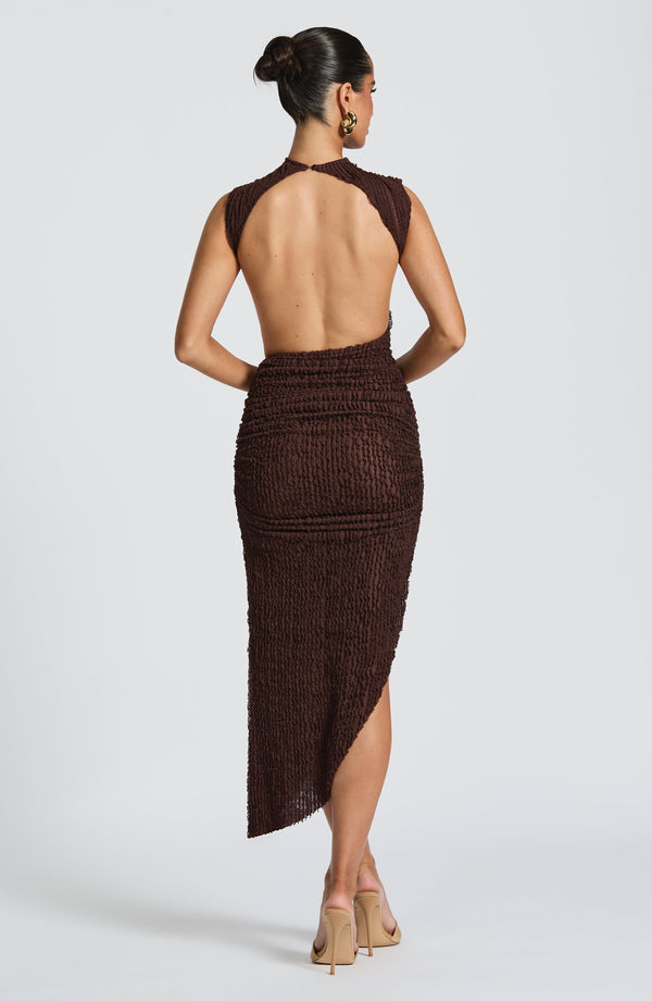 Soraya™ | Textured Asymmetric Midi Dress