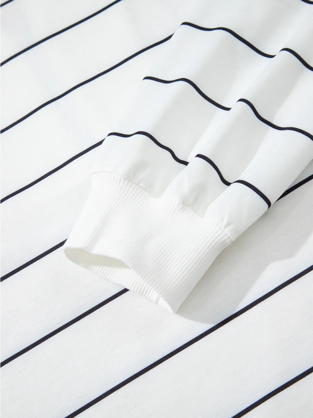 Striped Quarter Zip Sweatshirt with Relaxed Fit