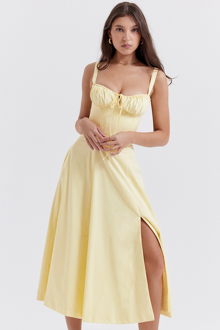 Vivienne™ | Romantic Corset Midi Dress