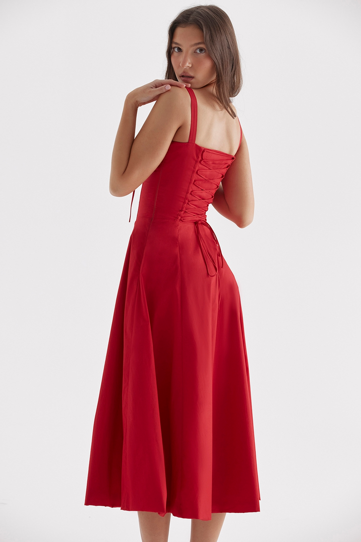 Vivienne™ | Romantic Corset Midi Dress