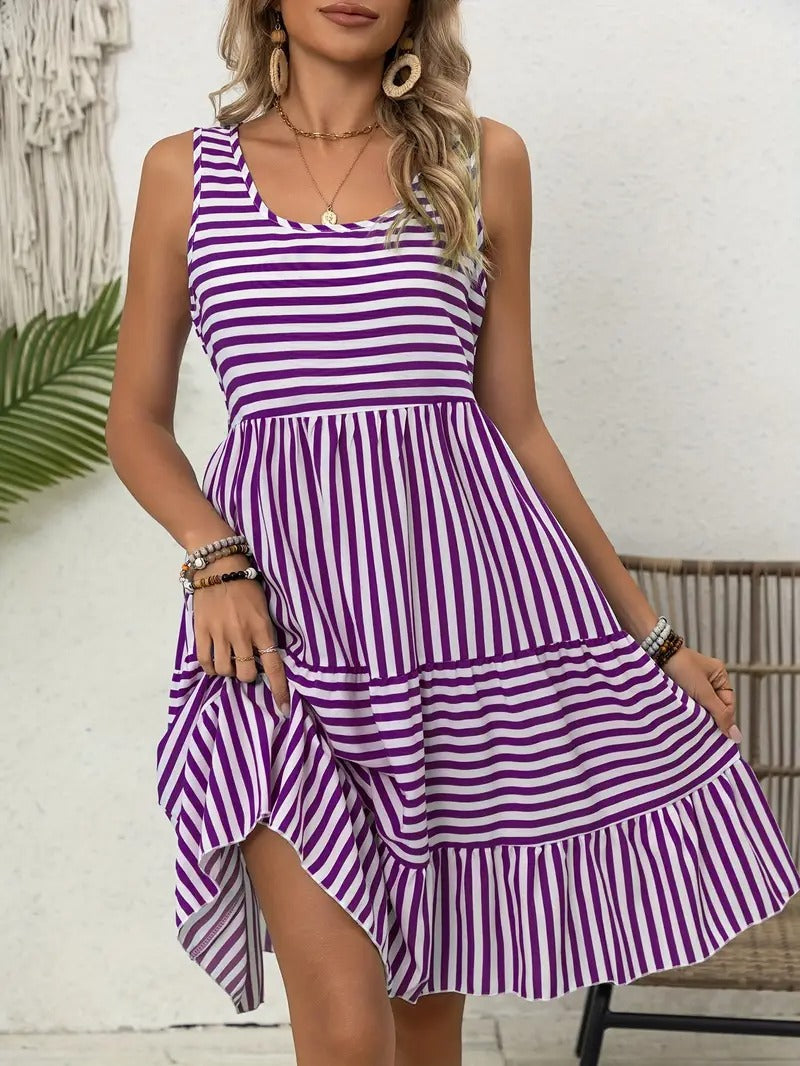 Lauren™ | Sleeveless Striped Sundress